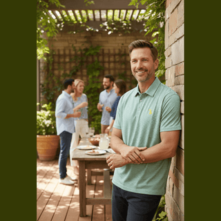 Local Boy Men's Tops Sage Driftwood Polo