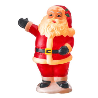 Regency Santa Claus blow mold figurine in red suit with black belt, waving
