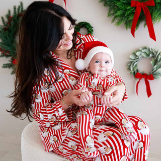 Caden Lane Christmas Clothing Santa Claus Lane Zipper Footie