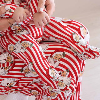 Caden Lane Christmas Clothing Santa Claus Lane Zipper Footie
