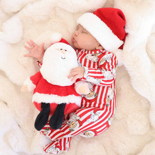 Caden Lane Christmas Clothing Santa Claus Lane Zipper Footie