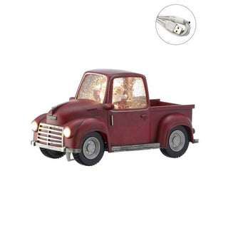 Regency Christmas Decor Santa in Truck Water Globe