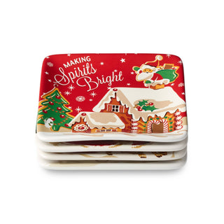 Santa's Retro Christmas Plate