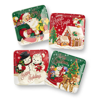 Santa's Retro Christmas Plate