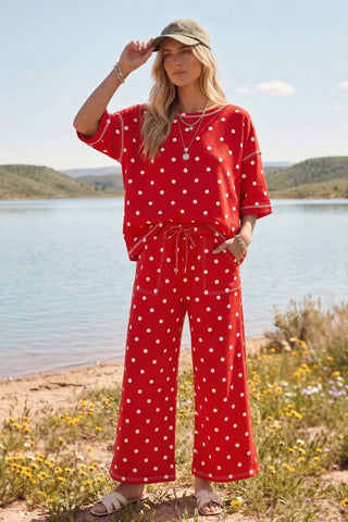Scuba Polka Dot Short Sleeve Set
