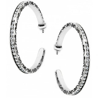 Secret of Love Hoop Post Earrings