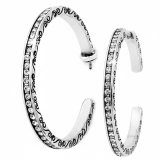 Secret of Love Hoop Post Earrings