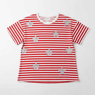 Sequin Star Stripe Top