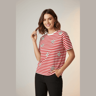 Sequin Star Stripe Top