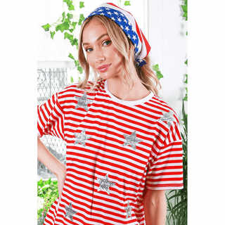 Sequin Star Stripe Top