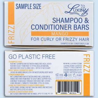 Luxiny Women's bath & body Shampoo & Conditioner Bar Set-Mango