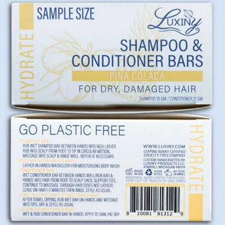 Luxiny Women's bath & body Shampoo & Conditioner Bar Set-Pina Colada