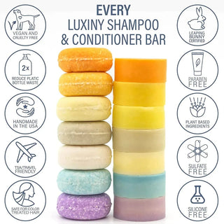 Luxiny Women's bath & body Shampoo & Conditioner Bar Set-Citrus Splash