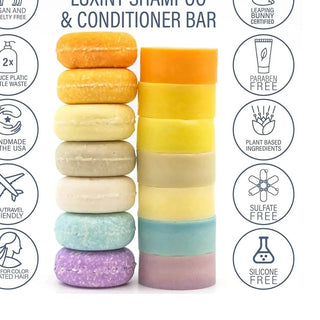 Luxiny Women's bath & body Shampoo & Conditioner Bar Set-Citrus Splash