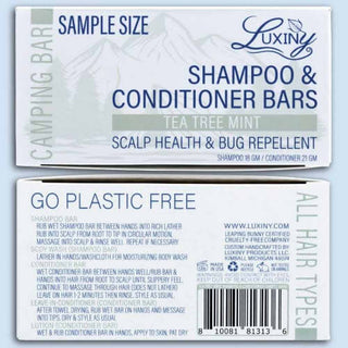Luxiny Women's bath & body Shampoo & Conditioner Bar Set-Tea Tree Mint