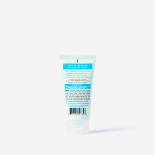 Back label of Duke Cannon Shave Cream Travel 2 oz tube showing ingredients and directions