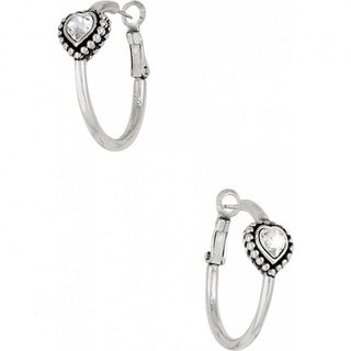 Brighton Women's Earrings Shimmer Heart Small Hoop Earrings