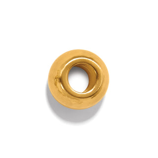 Brighton Shine Bead gold tone charm with polished finish and central hole