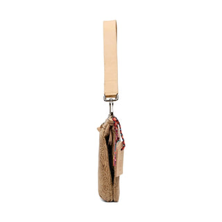 Beige crossbody bag with strap 