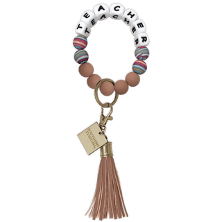 Southern Couture Keychains Teacher Silicone Bracelet Key Chain