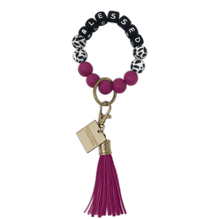 Southern Couture Keychains Blessed Silicone Bracelet Key Chain