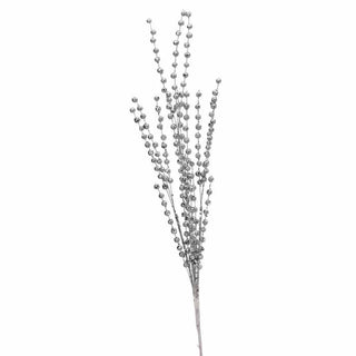 Regency Christmas Picks Silver Glitter Ball Spray