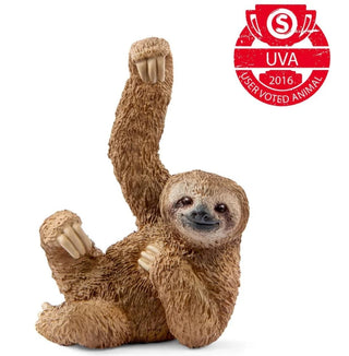 Toy sloth with a UVA award logo 