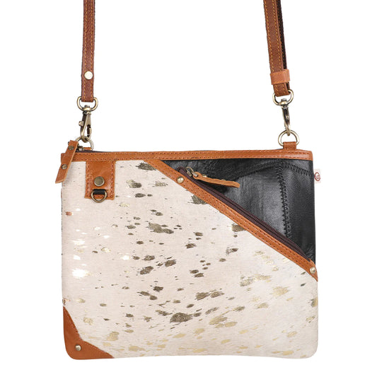 Small Crossbody White Rawhide