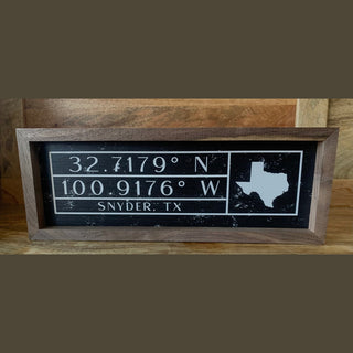 Kendrick Home Home Decor Snyder Coordinates Sign
