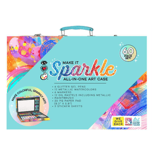 Bright Stripes Arts & Crafts Sparkle Art Case