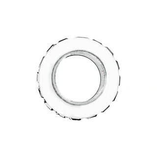 Brighton Spectrum Bead silver-plated charm with geometric notched rim and clear center disc