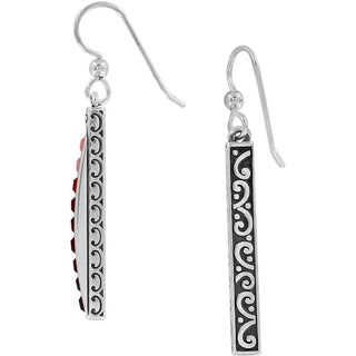 Brighton Spectrum French Wire Earrings in silver with decorative scrollwork pattern
