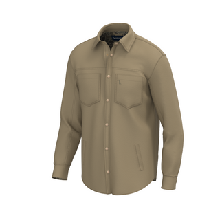 Local Boy Outfitters Sportsman's Shacket II in beige with snap buttons and dual chest pockets