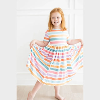 Mila & Rose Kid's Dresses Spring Stripes Pocket Twirl Dress