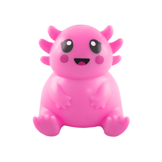 Squish A-Lotl pink axolotl vinyl toy figure with big eyes and smile