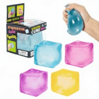Squish Cubes with Hand and Box