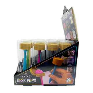 Desk Pops collectible dumpling pens in colorful tubes, retail display box, six count