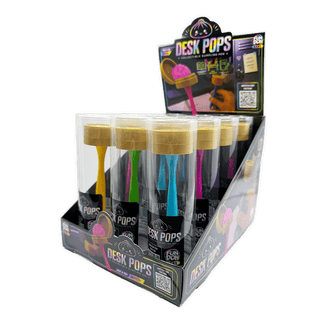 Desk Pops collectible dumpling pens in colorful tubes, 12-count retail display box
