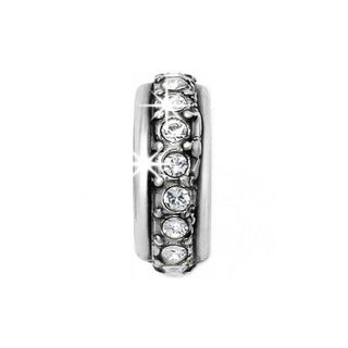 Brighton silver Stardust Stopper Bead with clear crystals in row