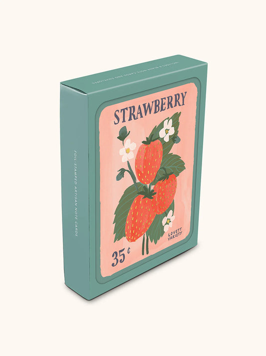 Strawberry Seeds Note Card Set