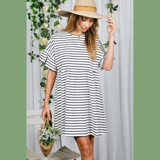 Vine & Love Women’s Dress Striped Babydoll Dress