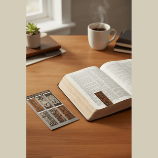 Christian Art Gifts Stationary Strong and Courageous Magnet Bookmark Set