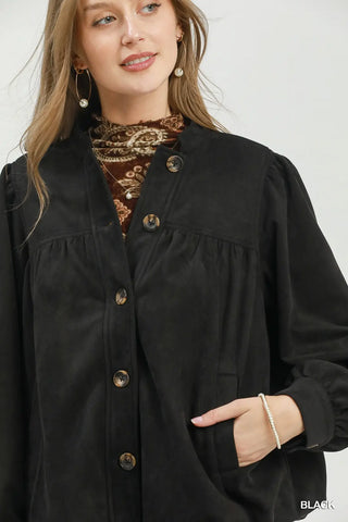 Suede Bubble Bottom Jacket