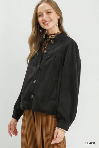 Suede Bubble Bottom Jacket