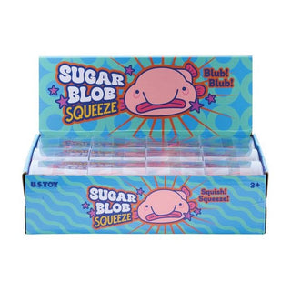 Box of Sugar Blob Squeeze toy with cartoon character