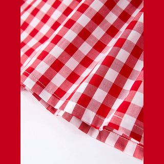 Rylee Faith Designs Children's dresses Summer Plaid Smocked Ruffle Girl Dress