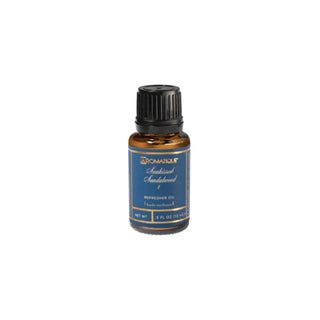 Aromatique Sunkissed Sandalwood Refresher Oil 0.5 fl oz amber glass bottle with navy label