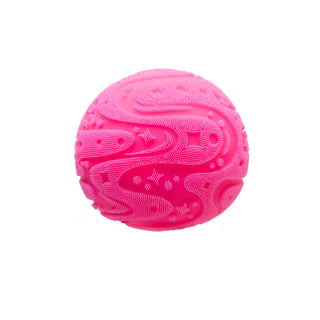 Pink Super Fuzz Ball Needoh with textured silicone bristle surface and swirling pattern design