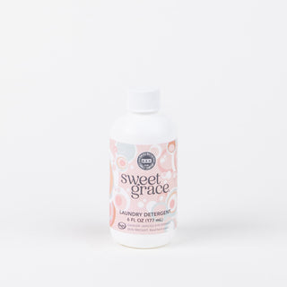 Bridgewater Sweet Grace laundry detergent 6 fl oz bottle with pink bubble pattern label