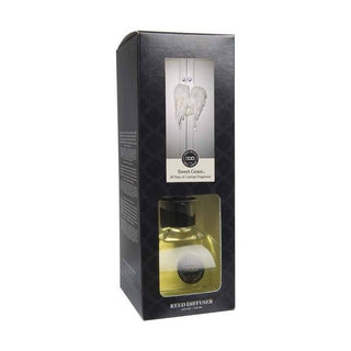 Bridgewater Sweet Grace Reed Diffuser 4oz in black packaging with angel wings design